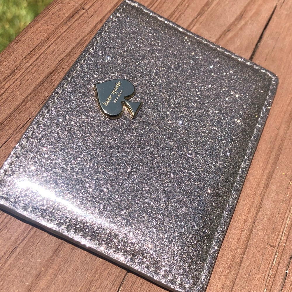Kate Spade Card Holder - Silver Glitter